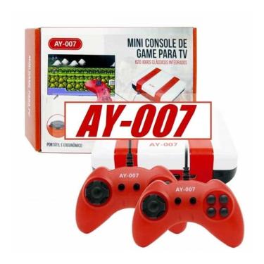 Imagem de Mini Game Retrô Super AY-007 Tomate 620 Jogos Clássicos Integrados