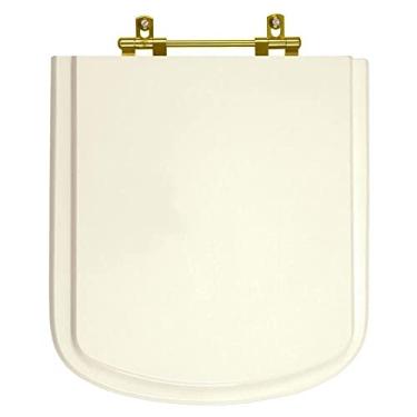 Imagem de Assento Sanitario Poliester Bali Biscuit Para Vaso Incepa Com Ferragem Dourada
