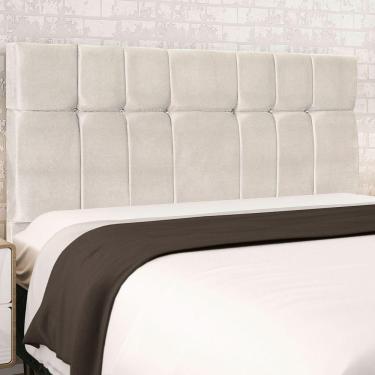 Imagem de Cabeceira Solteiro Jbe Moveis Opala 94cm Bege Cama Box 88
