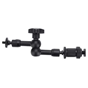 Imagem de Braço mágico articulado de 7" equipado com cabeça de esfera giratória de 360°, adaptador de montagem de braço mágico rosqueado de 1/4" para monitor de câmera DSLR/luz de flash de LED