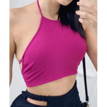 Imagem de Blusa Cropped Alça Regata Frente Unica - Filó Modas