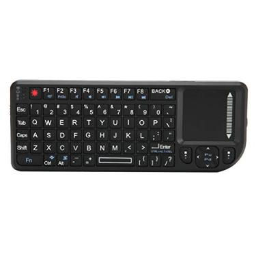 Imagem de GOSHYDA Mini teclado completo sem fio, 2,4 GHz, mini teclado QWERTY sem fio, combinação de touchpad e apresentador