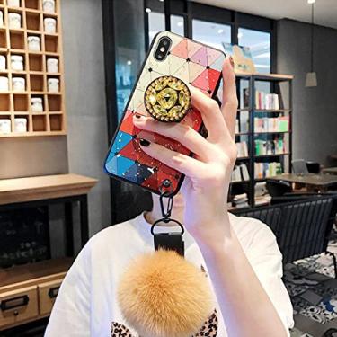 Imagem de Suporte de cristal Suporte Strap Phone Case Para iPhone 13 11 PRO MAX 8 7 Plus XSMAX XR 12 ProMax Bling Glitter TPU Coque, 4, para iphone SE 2020