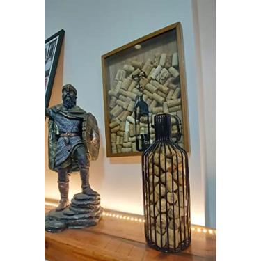 Imagem de Porta Rolha Vinho Garrafa Champagne Em Ferro Aramado Retrô