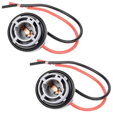 Imagem de HUIQIAODS Adaptador de soquetes de chicote de fiação BA15S P21W 1156 para lâmpadas de LED, luzes de seta, luzes de reserva de tempo de funcionamento, 2 peças