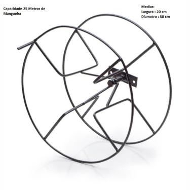 Imagem de Enrolador De Mangueira 25 M Fixar Na Parede Giratorio