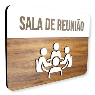 Imagem de Placa De Sinalização | Sala de Reunião - MDF 30x21cm