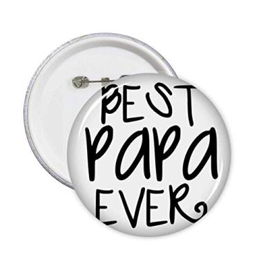 Imagem de Bless Father Best Papa Ever Palavras Broche Emblema Botão Decoração 5 peças