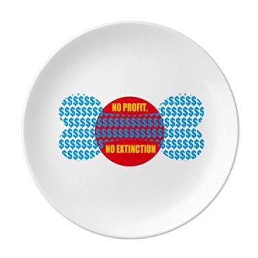 Imagem de Prato de extinção de preservação de animais decorativo porcelana salver louça prato de jantar