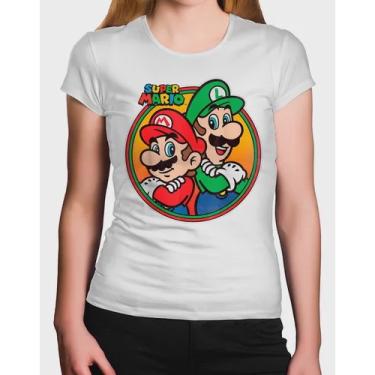 Imagem de Camiseta Feminina Nintendo Super Mario Luigi Brothers