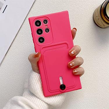 Imagem de Capa macia de silicone líquido para Samsung Galaxy S22 S21 Plus Ultra S20 FE A03S A82 A72 A52 A32 A22 A51 A71 Capa para porta-cartão carteira,RD,Para A32 4G