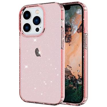 Imagem de Capa de telefone traseira transparente de silicone grosso à prova de choque para iPhone 14 Plus 13 11 12 Pro Max Capa amortecedora de absorção de choque, rosa, para iPhone 13 Pro