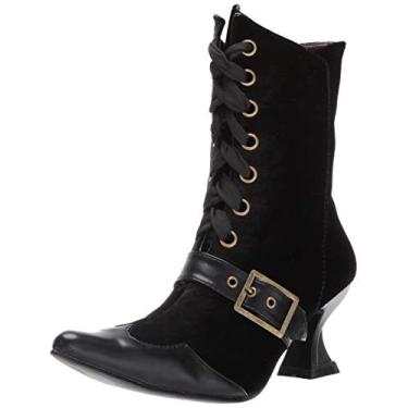 Imagem de Ellie Shoes Bota feminina 301-tabby cano médio, Preto, 7