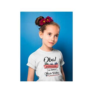 Imagem de Camiseta Promovida a Irmã Mais Velha Tamanhos Variados Branca Tamanho 02