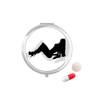 Imagem de Caixa de comprimidos com contorno do biquíni da Hot Woman, caixa de armazenamento de medicamentos, dispensador de recipiente