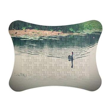 Imagem de Wild Ducks Lake Moldura de quebra-cabeça para fotografia em papel para casa
