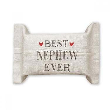 Imagem de Best Nephew Ever Citação Paratives Capa de papel para lenços faciais Bolsa de linho de algodão