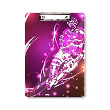 Imagem de Prancheta com ilustração de desenho de hóquei no gelo para esqui esportivo A4