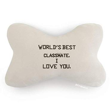 Imagem de DIYthinker World Best Classmate I Love You almofada para decoração de pescoço para carro