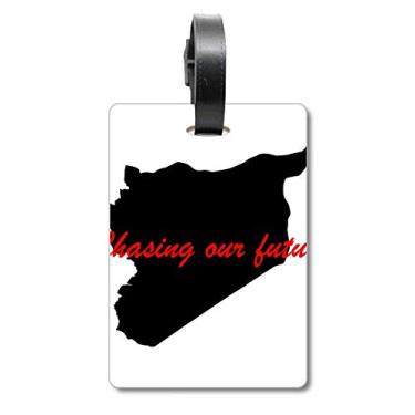 Imagem de Etiqueta com citação Chasing Our Future Suitcase Bagagem Cartão de Bagagem Scutcheon Etiqueta