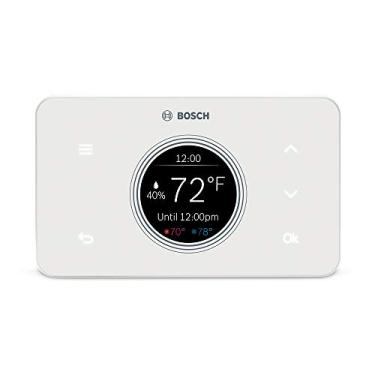 Imagem de Bosch Thermotechnology Termostato Wi-Fi BCC50 funciona com Alexa e Google Assistant, All-in-One, Touch Screen, Controle de Segurança, Casa Inteligente, Branco