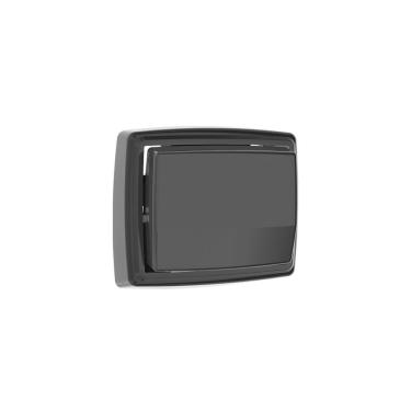 Imagem de Acabamento Descarga Hydra Max Aço Inox Preto 95x107x48mm