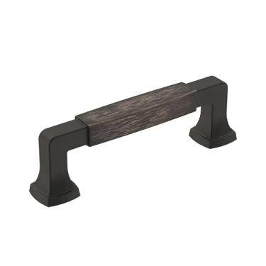 Imagem de Amerock | Puxador de armário | Bronze polido a óleo | 3-3/4 polegadas (96 mm) centro a centro | Estatura | 1 pacote | Puxador de gaveta | Puxador de armário | Ferragens de armário