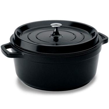 Imagem de Caçarola Hércules Revestimento Ceramico Indução Preta 6,8L 29,5X13CM