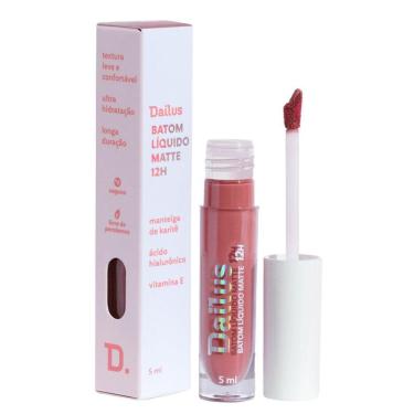 Imagem de Batom Líquido Matte Dailus 12H Nude 5Ml