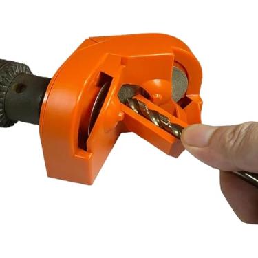 Imagem de Afiador de broca multiuso, apontador de broca elétrico para todos os bits, ferramenta de moagem de moedor de broca portátil para aço endurecido, carboneto torcido, cobalto/934 (Size : Orange)