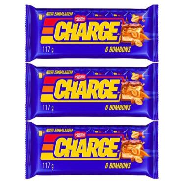 Imagem de Kit Chocolate Charge Flowpack Nestlé 114G - 3 Pct C/ 6Un Cada