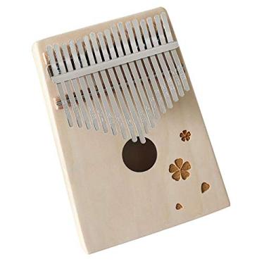 Imagem de Piano de dedo Kalimba de 17 teclas piano de polegar de bolso, teclado de dedo com instruções e martelo de afinação, para crianças adultas instrumento de música Marimbas, (18 cm X 13 cm) 17 tons B2