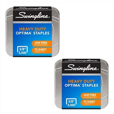 Imagem de Swingline Optima de alta capacidade grampos de 60/70 folhas, 3/8 polegada, 125 por tira, 2500 por caixa, 2 Pack