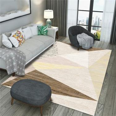 Imagem de Sala de estar tapete quarto tapete geométrico quadrado triângulo impresso tapete do banheiro tapete porta, jy, 10,40cmx60cm