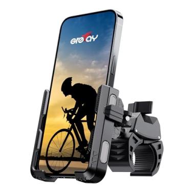 Imagem de GREFAY Suporte de telefone de bicicleta para motocicleta 【Conexões robustas de liberação rápida 1S】 Suporte universal antivibração de 360° para iPhone 15/14/13 Samsung S23/S22 4,5-7 polegadas