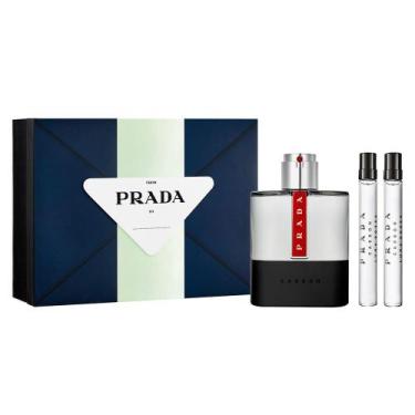 Imagem de Kit Prada Luna Rossa Carbon Eau De Toilette 100ml + 2 Perfume Masculin