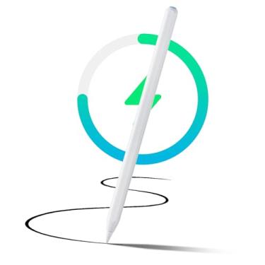 Imagem de BENKS iPad Pencil 2ª geração com carregamento magnético sem fio, caneta Stylus para iPad com inclinação e rejeição de palma, compatível com iPad Pro 12,9 polegadas 3/4/5/6, iPad Pro 11 em 1/2/3/4,
