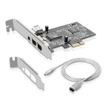 Imagem de Placa PCIe Firewire 400, placa PCIe IEEE 1394a PCI Express 4 portas (3 x 6 pinos e 1 x 4 pinos), adaptador Firewire 400 para Windows 7/8/10/11/Mac Os/Xp/2000/2003/Vista/Dos, Linux (PCIE-IEEE 1394A)