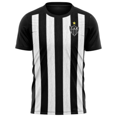 Imagem de Camiseta Braziline Comet Clube Atlético Mineiro Infantil - Branco e Preto