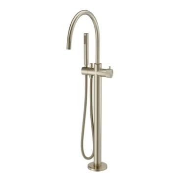 Imagem de Misturador Monocomando de Piso para Banheira Docol Mix&Match 90015942044 com Ducha Níquel Escovado