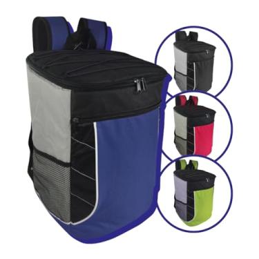 Imagem de Mochila Térmica 15 Litros Fresca e Quente para Viagem Passeios Cooler Bag Freezer Cerveja Gelo Praia Camping Alça Resistente Reutilizavel Premium Isotérmico Grande Capacidade (Azul)