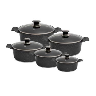 Imagem de Jogo Panelas Granito Antiaderente Gourmet Javali AA 16a24cm