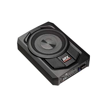 Imagem de MTX TN8MS Terminator Caixa de subwoofer micro compacto amplificado de 20 cm para veículos pequenos com amplificador classe A/B, aumento de graves variável, controle de graves externo e circuito de