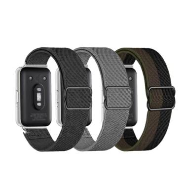 Imagem de GTHY Pulseira elástica de nylon compatível com Samsung Galaxy Fit 3, para mulheres e homens, tecido elástico ajustável respirável para Samsung Galaxy Fit3 SM-R390