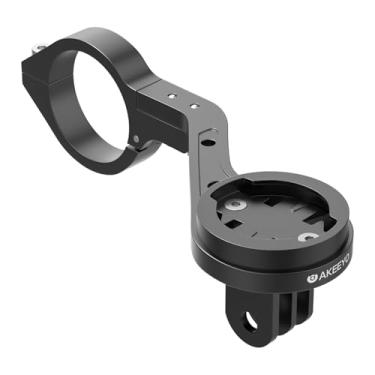 Imagem de AKEEYO Suporte frontal externo para Garmin Edge GPS, XOSS G/G+, iGPSPORT, suporte de bicicleta AKY-710S de 18 mm-38 mm