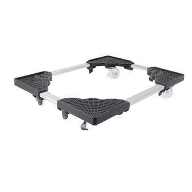 Imagem de Suporte de Torre de Computador Ajustável para PC Com Dissipação de Calor, Grades de Proteção e Fácil Conexão de Cabo, Carrinho de Rolamento de Suporte de CPU Móvel Retrátil