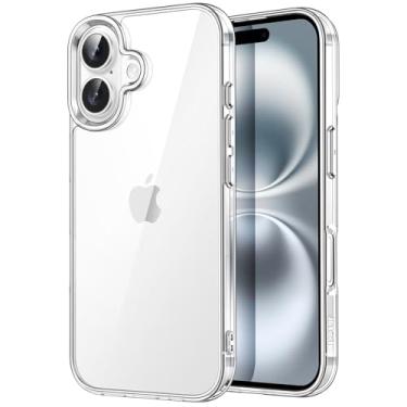 Imagem de JETech Capa para iPhone 16 Plus 6,7 Polegadas, Case Protetora de Telefone à Prova de Choque, Anti-Amarelecimento, Capinha Parte Traseira Transparente Anti-Riscos (Claro)