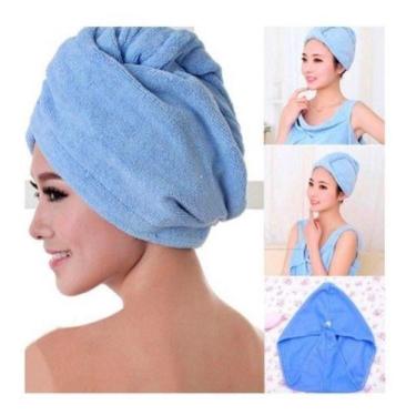 Imagem de Toalha Touca De Cabeca Seca Facil Turbante De Microfibra - oem, Lilas