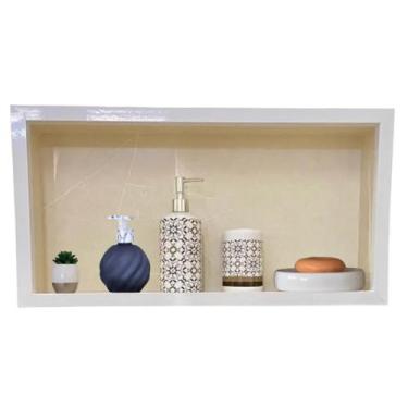 Imagem de Nicho Para Banheiro - Porcelanato Branco Polido 60x30x10 Cm - PHZ, Cre
