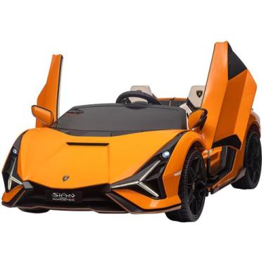 Imagem de Carro Elétrico Infantil Laranja Lamborghini  - Bandeirante Sian Roadst